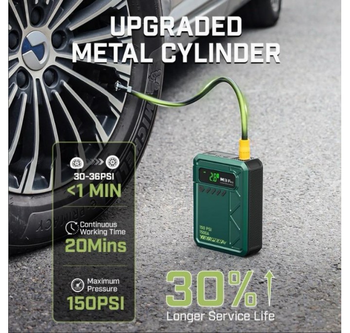 Пусковое устройство YESPER M3 PRO 10000 мАч с компрессором