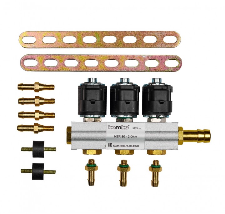 Рампа форсунок KEMKO NZR 80 2 Om 3 цилиндра